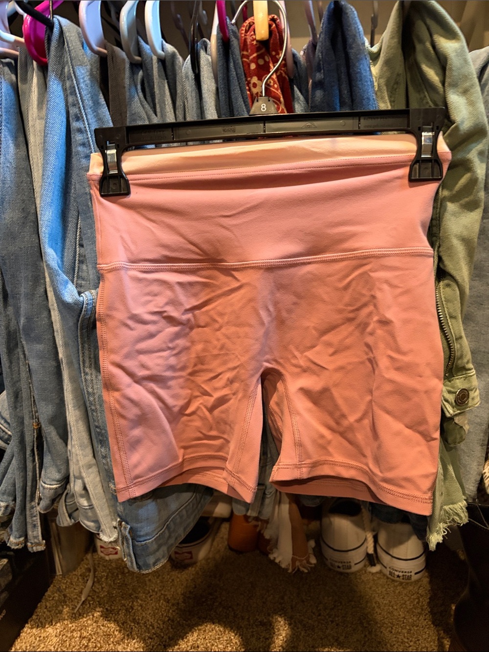 YPB Abercrombie High-Waist Pink Athletic Bike Shorts 🌸